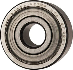 SKF - 10mm Bore Diam, 30mm OD, Double Shield Angular Contact Radial Ball Bearing - 14mm Wide, 2 Rows, Round Bore, 4,300 Lb Static Capacity, 7,610 Lb Dynamic Capacity - Americas Industrial Supply