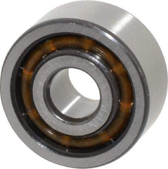 SKF - 10mm Bore Diam, 30mm OD, Open Angular Contact Radial Ball Bearing - 14mm Wide, 2 Rows, Round Bore, 4,300 Lb Static Capacity, 7,610 Lb Dynamic Capacity - Americas Industrial Supply