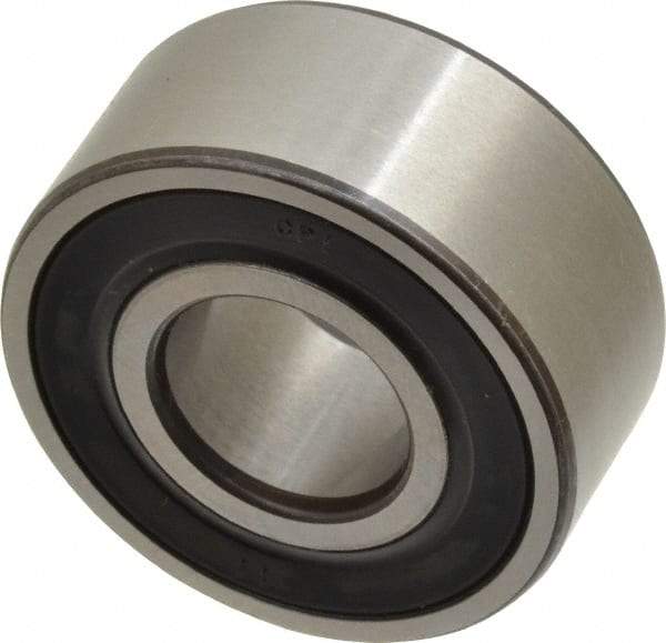 SKF - 17mm Bore Diam, 40mm OD, Double Seal Angular Contact Radial Ball Bearing - 17.5mm Wide, 2 Rows, Round Bore, 8,800 Lb Static Capacity, 14,300 Lb Dynamic Capacity - Americas Industrial Supply