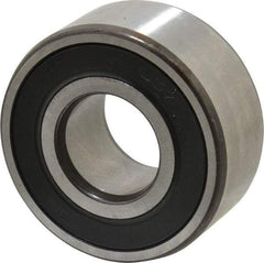 SKF - 20mm Bore Diam, 47mm OD, Double Seal Angular Contact Radial Ball Bearing - 20.6mm Wide, 2 Rows, Round Bore, 12,000 Lb Static Capacity, 19,000 Lb Dynamic Capacity - Americas Industrial Supply