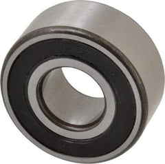 SKF - 20mm Bore Diam, 47mm OD, Double Seal Angular Contact Radial Ball Bearing - 20.6mm Wide, 2 Rows, Round Bore, 12,000 Lb Static Capacity, 19,000 Lb Dynamic Capacity - Americas Industrial Supply