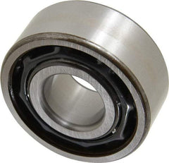 SKF - 25mm Bore Diam, 62mm OD, Open Angular Contact Radial Ball Bearing - 25.4mm Wide, 2 Rows, Round Bore, 20,400 Lb Static Capacity, 30,700 Lb Dynamic Capacity - Americas Industrial Supply