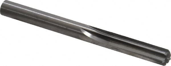 Hertel - 19/64" Solid Carbide 6 Flute Chucking Reamer - Straight Flute, 19/64" Straight Shank, 1-1/8" Flute Length, 3-1/4" OAL - Americas Industrial Supply