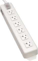 Tripp-Lite - 6 Outlets, 120 VAC15 Amps, 15' Cord, Power Outlet Strip - Keyhole, Tab Mount, 5-15/20R NEMA Configuration, 13-3/4" Strip - Americas Industrial Supply
