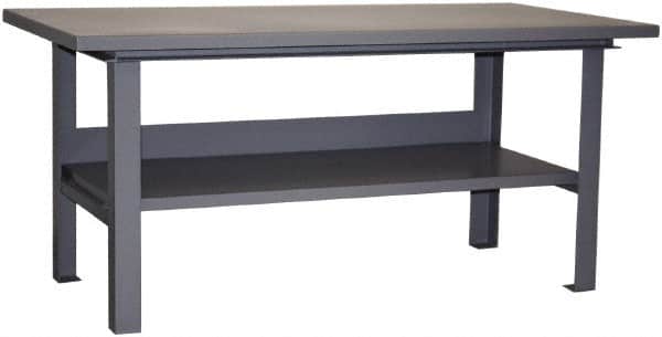 Jamco - 60 Wide x 36" Deep x 34" High, Steel Work Table - Flat Top, Fixed Legs, Gray - Americas Industrial Supply