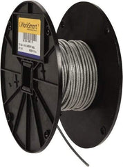 Value Collection - 1/8" x 3/32" Diam, Aircraft Cable - 920 Lb Breaking Strength, 7 x 7 Strand Core, Vinyl Coating - Americas Industrial Supply