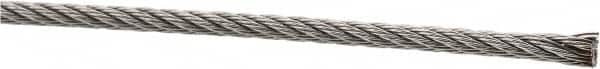 Value Collection - 3/32" Diam, Aircraft Cable - 920 Lb Breaking Strength, 7 x 7 Strand Core - Americas Industrial Supply