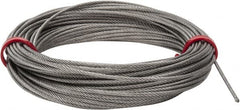 Value Collection - 1/16" Diam, Aircraft Cable - 480 Lb Breaking Strength, 7 x 7 Strand Core - Americas Industrial Supply