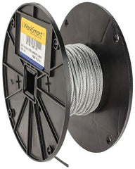 Value Collection - 1/8" Diam, Aircraft Cable - 1,760 Lb Breaking Strength, 7 x 19 Strand Core - Americas Industrial Supply