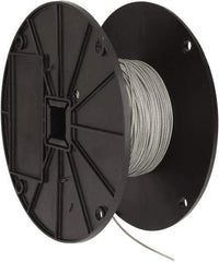 Value Collection - 1/16" x 3/64" Diam, Aircraft Cable - 270 Lb Breaking Strength, 7 x 7 Strand Core, Nylon Coating - Americas Industrial Supply
