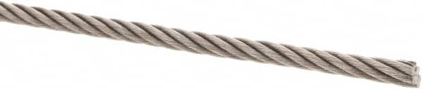 Value Collection - 1/4" Diam, Steel Wire Rope - 4,940 Lb Breaking Strength, 6 x 37 IWRC - Americas Industrial Supply