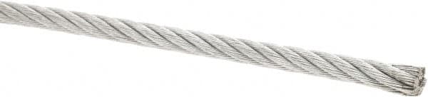 Value Collection - 5/16" Diam, Galvanized Steel Wire Rope - 9,800 Lb Breaking Strength, 7 x 19 Strand Core - Americas Industrial Supply