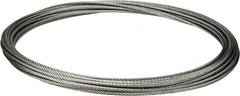 Value Collection - 5/16" Diam, Galvanized Steel Wire Rope - 9,800 Lb Breaking Strength, 7 x 19 Strand Core - Americas Industrial Supply