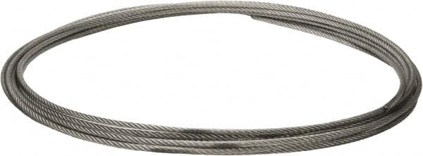 Value Collection - 5/16" Diam, Galvanized Steel Wire Rope - 9,800 Lb Breaking Strength, 7 x 19 Strand Core - Americas Industrial Supply