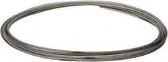 Value Collection - 5/16" Diam, Galvanized Steel Wire Rope - 9,800 Lb Breaking Strength, 7 x 19 Strand Core - Americas Industrial Supply