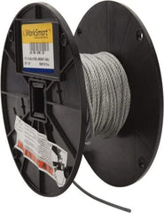 Value Collection - 1/8" Diam, Aircraft Cable - 1,700 Lb Breaking Strength, 7 x 7 Strand Core - Americas Industrial Supply