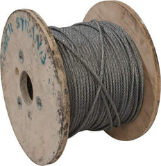 Value Collection - 1/4" Diam, Aircraft Cable - 6,100 Lb Breaking Strength, 7 x 7 Strand Core - Americas Industrial Supply