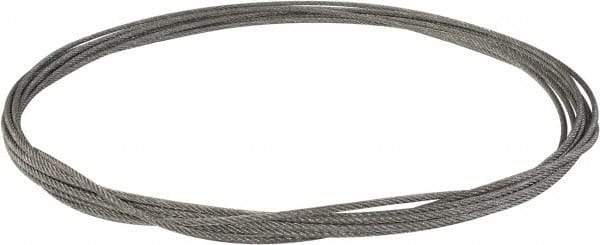 Value Collection - 1/4" Diam, Aircraft Cable - 6,100 Lb Breaking Strength, 7 x 7 Strand Core - Americas Industrial Supply