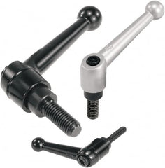 KIPP - 5/16-18, Zinc Threaded Stud Adjustable Clamping Handle - 73mm OAL, 49.5mm High - Americas Industrial Supply