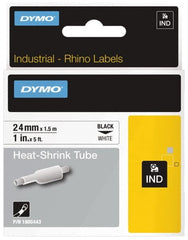 Dymo - 1" Wide x 60" Long, White Heat Shrinkable Polyolefin Label Printer Cartridge - For RHINO 6000, 6500 - Americas Industrial Supply