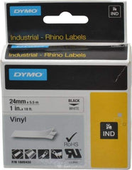 Dymo - 1" Wide x 216" Long, White Vinyl Label Printer Cartridge - For RHINO 6000, 6500 - Americas Industrial Supply