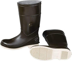 Dunlop Protective Footwear - Men's Size 6 Medium Width Plain Knee Boot - Brown, PVC Upper, 15" High, Chemical Resistant - Americas Industrial Supply