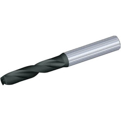 Kennametal - 5/32" Spiral Flute Solid Carbide Screw Machine Drill Bit - Multilayer TiAlN Finish, Right Hand Cut, 24mm Flute Length, 66mm OAL, Standard Point, Straight Shank, Through Coolant - Americas Industrial Supply