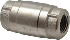 Strataflo - 1/2" Nickel Plated Brass Check Valve - Inline, FNPT x FNPT, 400 WOG - Americas Industrial Supply