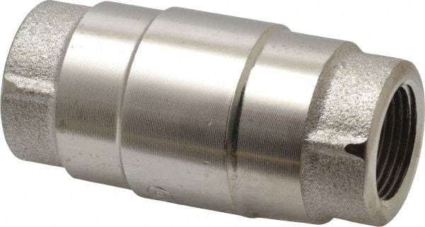 Strataflo - 3/4" Nickel Plated Brass Check Valve - Inline, FNPT x FNPT, 400 WOG - Americas Industrial Supply