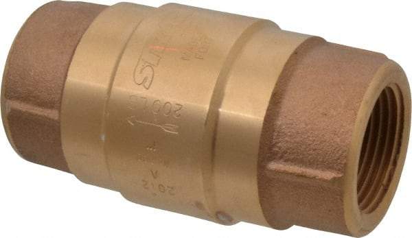 Strataflo - 1" Brass Check Valve - Inline, FNPT x FNPT, 200 WOG - Americas Industrial Supply