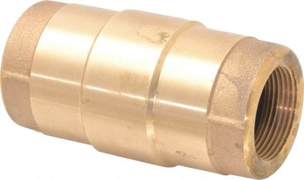 Strataflo - 1-1/4" Brass Check Valve - Inline, FNPT x FNPT, 200 WOG - Americas Industrial Supply
