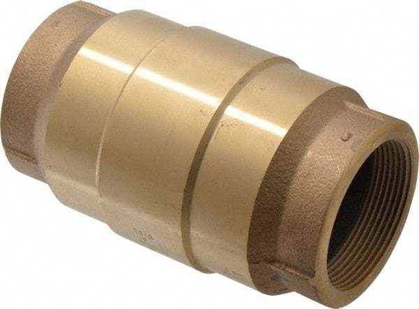 Strataflo - 2" Brass Check Valve - Inline, FNPT x FNPT, 200 WOG - Americas Industrial Supply