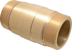Strataflo - 3" Brass Check Valve - Inline, MNPT x MNPT, 200 WOG - Americas Industrial Supply