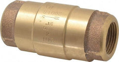 Strataflo - 3/4" Brass Check Valve - Inline, FNPT x FNPT, 200 WOG - Americas Industrial Supply