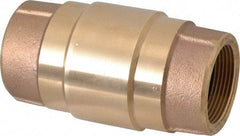 Strataflo - 1-1/2" Brass Check Valve - Inline, FNPT x FNPT, 200 WOG - Americas Industrial Supply