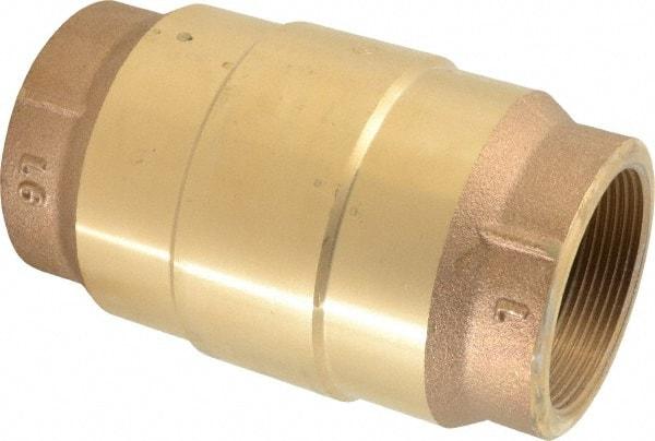 Strataflo - 2" Brass Check Valve - Inline, FNPT x FNPT, 200 WOG - Americas Industrial Supply