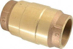 Strataflo - 2" Brass Check Valve - Inline, FNPT x FNPT, 200 WOG - Americas Industrial Supply