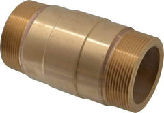 Strataflo - 3" Brass Check Valve - Inline, MNPT x MNPT, 200 WOG - Americas Industrial Supply