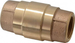 Strataflo - 1" Brass Check Valve - Inline, FNPT x FNPT, 200 WOG - Americas Industrial Supply