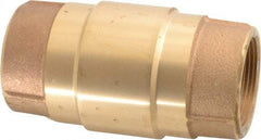 Strataflo - 1-1/2" Brass Check Valve - Inline, FNPT x FNPT, 200 WOG - Americas Industrial Supply