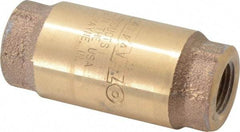 Strataflo - 3/8" Brass Check Valve - Inline, FNPT x FNPT, 400 WOG - Americas Industrial Supply