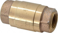 Strataflo - 1/2" Brass Check Valve - Inline, FNPT x FNPT, 400 WOG - Americas Industrial Supply