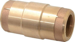 Strataflo - 1-1/4" Brass Check Valve - Inline, FNPT x FNPT, 400 WOG - Americas Industrial Supply