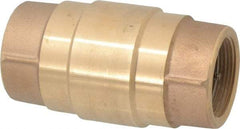 Strataflo - 1-1/2" Brass Check Valve - Inline, FNPT x FNPT, 400 WOG - Americas Industrial Supply