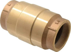Strataflo - 2" Brass Check Valve - Inline, FNPT x FNPT, 400 WOG - Americas Industrial Supply
