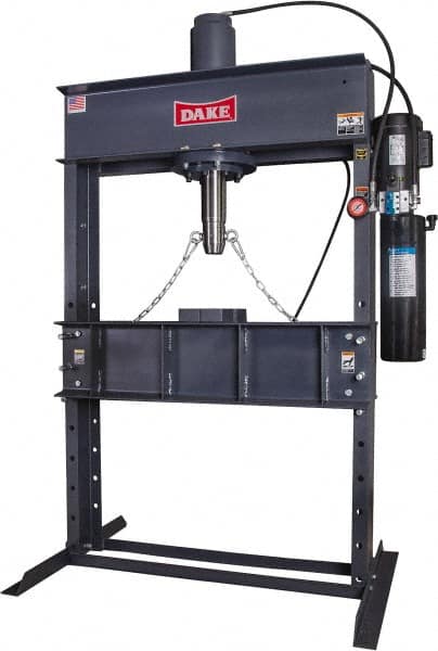 Dake - 50 Ton Hydraulic Shop Press - 16 Inch Stroke, 2 HP, Single Phase - Americas Industrial Supply