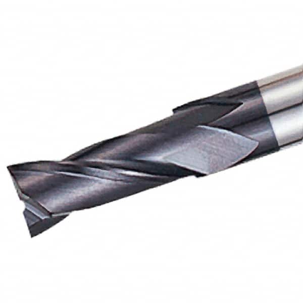 Iscar - 11mm, 22mm LOC, 12mm Shank Diam, 75mm OAL, 2 Flute, Solid Carbide Square End Mill - Single End, TiAlN Finish, Spiral Flute, 30° Helix, Right Hand Cut, Right Hand Flute - Americas Industrial Supply