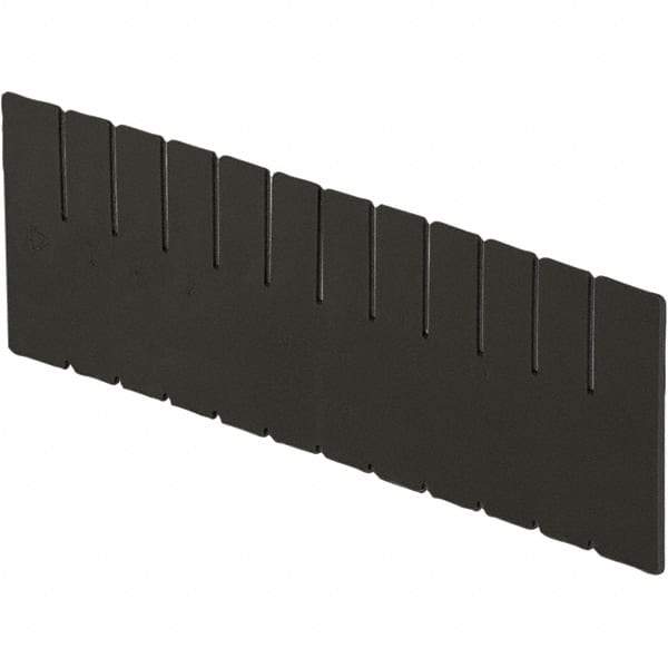 LEWISBins+ - 11-1/4" High, Black Bin Divider - Use with DC3120, Long Side Measures 11.3" Tall - Americas Industrial Supply