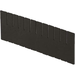 LEWISBins+ - 11-1/4" High, Black Bin Divider - Use with DC3120, Long Side Measures 11.3" Tall - Americas Industrial Supply