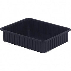 LEWISBins+ - 17-3/8" Wide x 5" High, Black Bin Divider Box - Use with DV1750 Short, DV2250 Long - Americas Industrial Supply